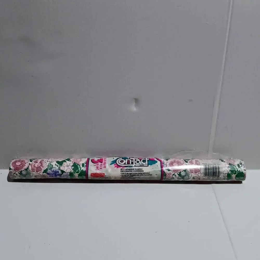 Vintage Rubbermaid Contact Paper-English Rose-9G23-1991-Cottagecore-Floral-3 yds